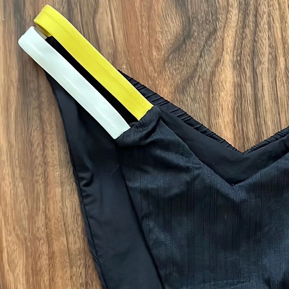 NWOT Hurley High Leg Ribbed Bikini Bottom